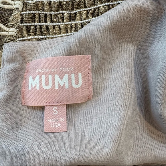 Show Me Your Mumu - Russo Ruffle Dress - Glitter Python - Small. B88 - Picture 9 of 11